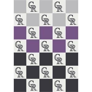 NEW Colorado Rockies Buttery Blanket Ombre Check 50x70 MLB Cozy Soft Plush Throw
